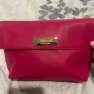 Salvatore Ferragamo Fuchsia Cosmetic Bag with Gold Accent